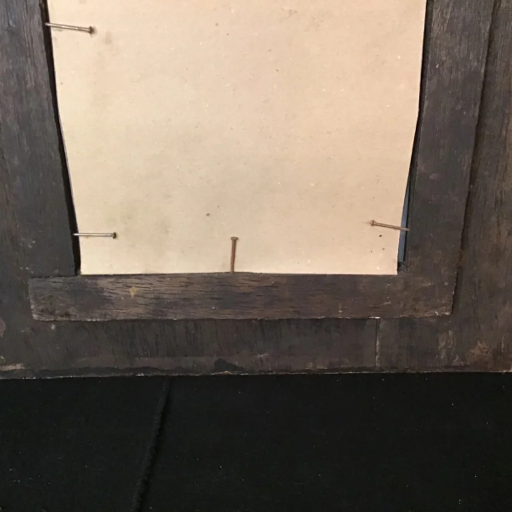 Vintage Beautiful Accent Mirror, Reverse Painted Gold Detail 12